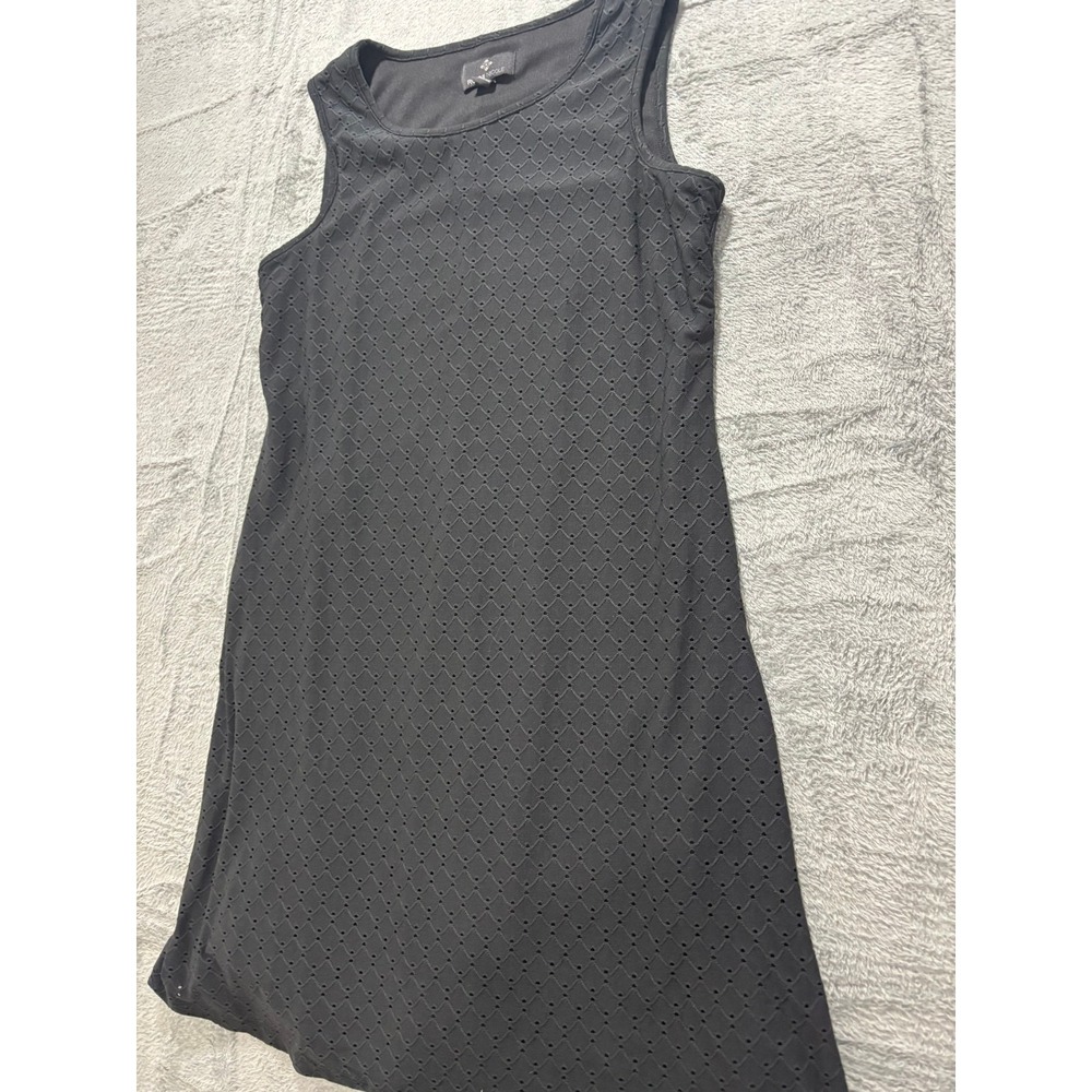 Ronni Nicole Black Eyelet Dress Sleeveless A Line Casual Classic Midi - Picture 3 of 9